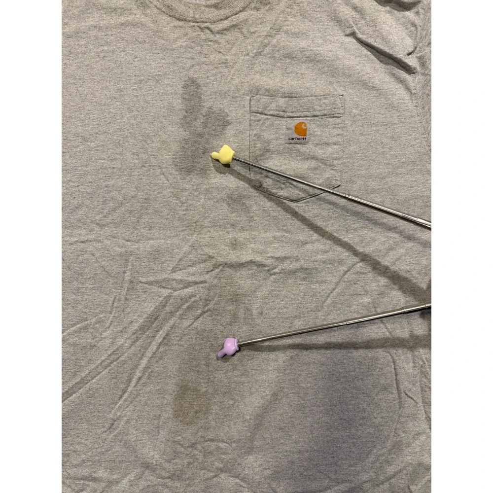 Carhartt T-Shirt Mens 4XL Gray K87 Pocket Tee Original Fit Short Sleeve Stained*